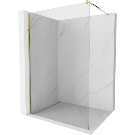 Mexen Kioto paroi de douche Walk-in 110 x 200 cm, transparent 8 mm, doré - 800-110-101-50-00