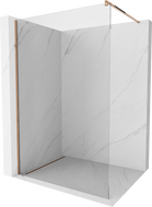 Mexen Kioto paroi de douche Walk-in 70 x 200 cm, transparent 8 mm, or rose - 800-070-101-60-00