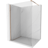Mexen Kioto paroi de douche Walk-in 90 x 200 cm, transparent 8 mm, or rose - 800-090-101-60-00