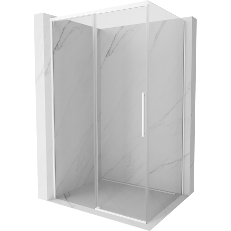 Mexen Rox cabine de douche coulissante 140 x 100 cm, transparente, blanche - 8C2-140-100-20-00