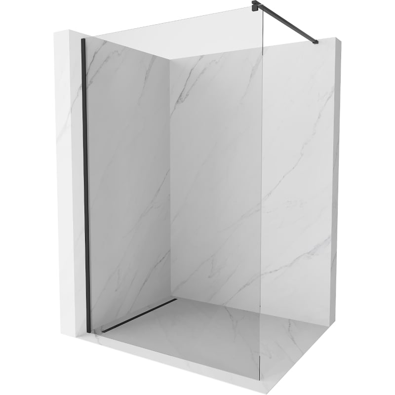Mexen Kioto paroi de douche Walk-in 70 x 200 cm, transparent 8 mm, noir - 800-070-101-70-00