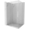 Mexen Rox cabine de douche coulissante 100 x 120 cm, transparente, blanche - 8C2-100-120-20-00