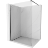 Mexen Kioto paroi de douche Walk-in 130 x 200 cm, transparent 8 mm, noir - 800-130-101-70-00