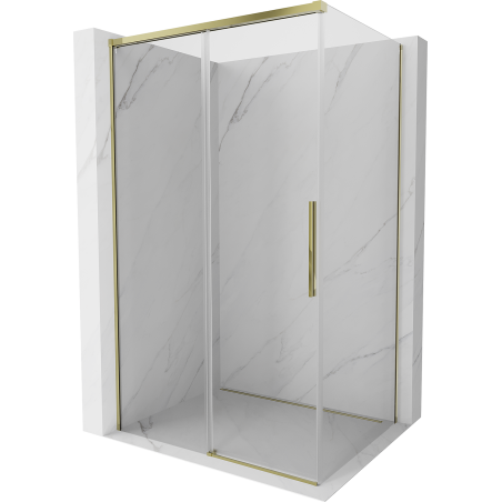 Mexen Rox cabine de douche coulissante 135 x 90 cm, transparent, or - 8C2-135-090-50-00