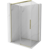 Mexen Rox cabine de douche coulissante 140 x 90 cm, transparent, dorée - 8C2-140-090-50-00