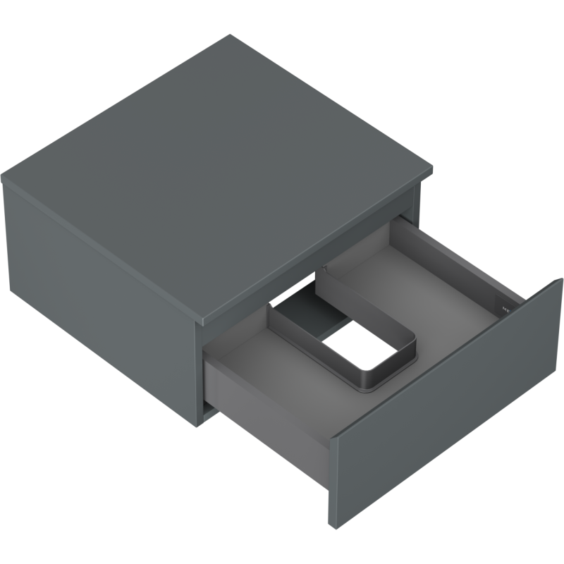 Mexen Orio meuble de salle de bain sous-lavabo 50 cm avec plateau, 1 tiroir, graphite mat - 91A10-05023-1-BFC66