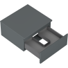 Mexen Orio meuble de salle de bain sous lavabo 50 cm avec plateau, 1 tiroir, graphite mat - 91A10-05023-1-BFC66