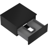 Mexen Orio meuble de salle de bain sous-lavabo 50 cm avec plateau, 1 tiroir, noir mat - 91A10-05023-1-BFC71