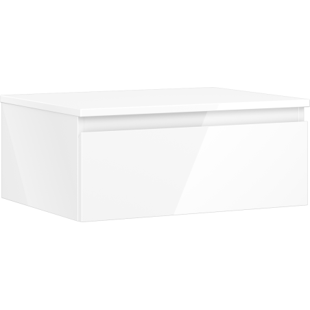 Mexen Orio meuble de salle de bains sous lavabo 60 cm avec plateau, 1 tiroir, blanc brillant - 91A10-06023-1-BFC00