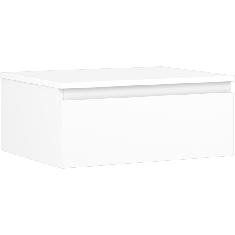 Mexen Orio meuble de salle de bains sous-lavabo 60 cm avec plateau, 1 tiroir, blanc mat - 91A10-06023-1-BFC01