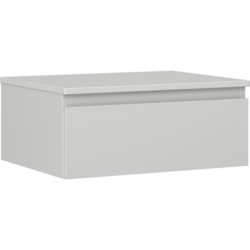 Mexen Orio armoire de salle de bain sous-vasque 60 cm avec plateau, 1 tiroir, gris mat - 91A10-06023-1-BFC62