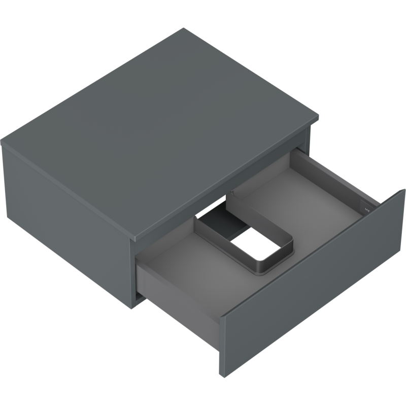Mexen Orio meuble de salle de bain sous-vasque 60 cm avec plateau, 1 tiroir, graphite mat - 91A10-06023-1-BFC66