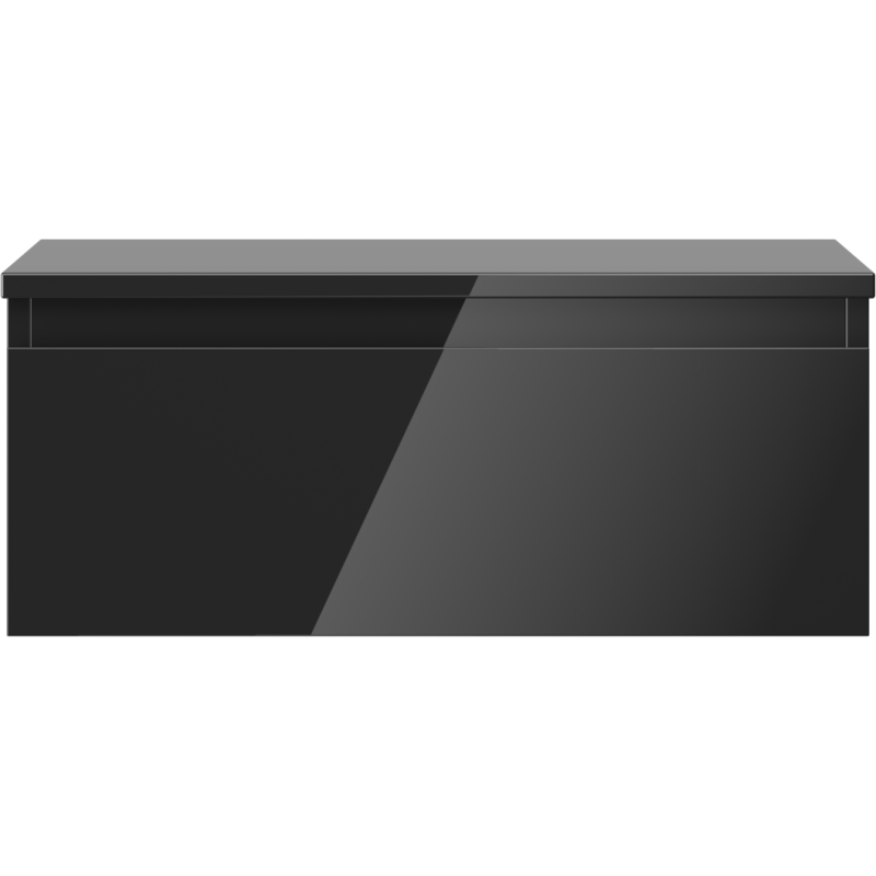 Mexen Orio meuble de salle de bain sous-lavabo 60 cm avec plateau, 1 tiroir, noir brillant - 91A10-06023-1-BFC70