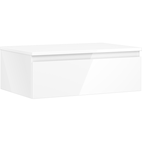 Mexen Orio meuble de salle de bain sous lavabo 70 cm avec plateau, 1 tiroir, blanc brillant - 91A10-07023-1-BFC00