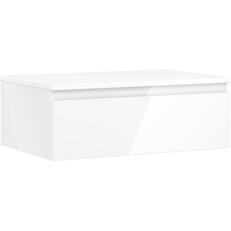 Mexen Orio meuble de salle de bain sous-vasque 70 cm avec plateau, 1 tiroir, blanc brillant - 91A10-07023-1-BFC00