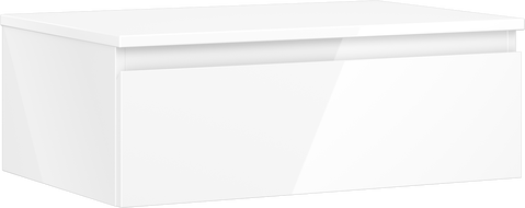 Mexen Orio meuble de salle de bain sous-vasque 70 cm avec plateau, 1 tiroir, blanc brillant - 91A10-07023-1-BFC00