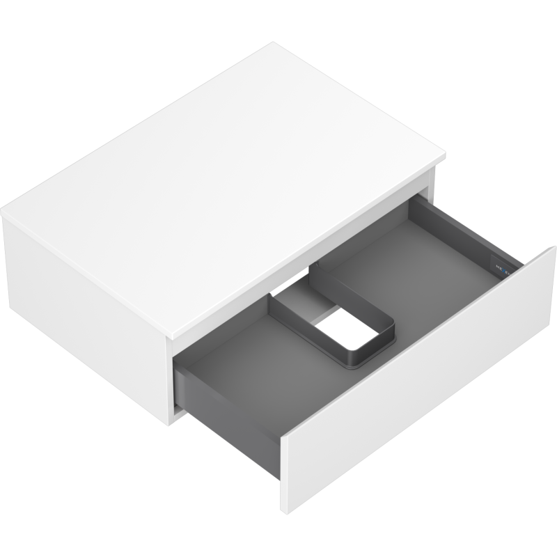 Mexen Orio meuble salle de bain sous lavabo 70 cm avec plateau, 1 tiroir, blanc mat - 91A10-07023-1-BFC01