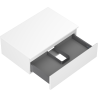 Mexen Orio meuble de salle de bain sous-vasque 70 cm avec plateau, 1 tiroir, blanc mat - 91A10-07023-1-BFC01