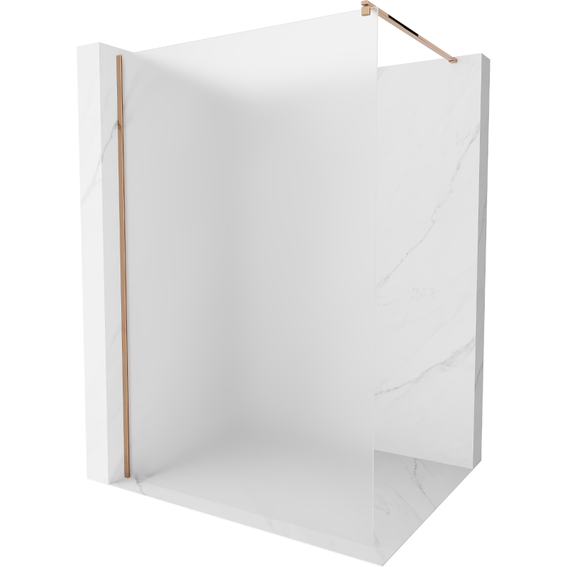 Mexen Kioto paroi de douche Walk-in 70 x 200 cm, givre 8 mm, or rose - 800-070-101-60-30