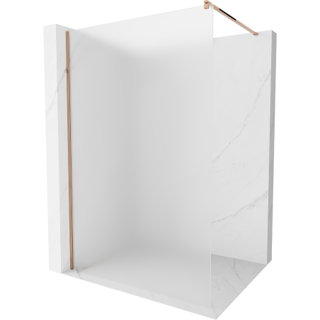 Mexen Kioto paroi de douche Walk-in 70 x 200 cm, givre 8 mm, or rose - 800-070-101-60-30