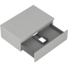 Mexen Orio meuble de salle de bain sous-lavabo 70 cm avec plateau, 1 tiroir, gris mat - 91A10-07023-1-BFC62