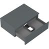 Mexen Orio meuble de salle de bain sous lavabo 70 cm avec plateau, 1 tiroir, graphite mat - 91A10-07023-1-BFC66