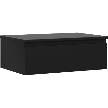 Mexen Orio armoire de salle de bain sous-vasque 70 cm avec plateau, 1 tiroir, noir mat - 91A10-07023-1-BFC71