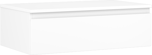 Mexen Orio meuble de salle de bains sous-vasque 80 cm avec plateau, 1 tiroir, blanc mat - 91A10-08023-1-BFC01