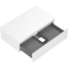 Mexen Orio meuble de salle de bains sous-vasque 80 cm avec plateau, 1 tiroir, blanc mat - 91A10-08023-1-BFC01