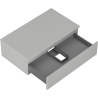 Mexen Orio meuble de salle de bain sous lavabo 80 cm avec plateau, 1 tiroir, gris mat - 91A10-08023-1-BFC62