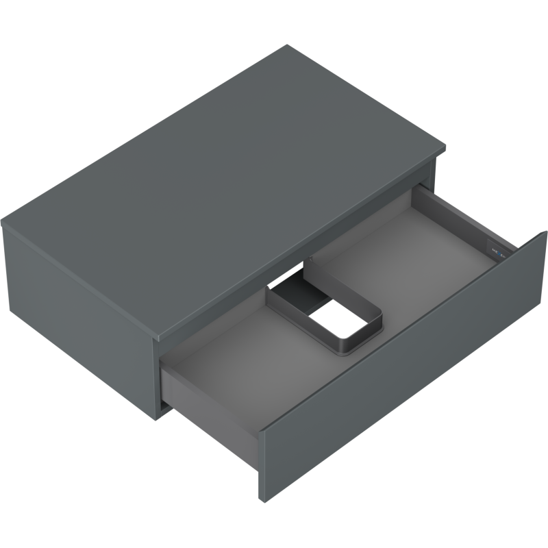 Mexen Orio meuble de salle de bain sous lavabo 80 cm avec plan, 1 tiroir, graphite mat - 91A10-08023-1-BFC66