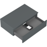 Mexen Orio meuble de salle de bain sous-lavabo 80 cm avec plateau, 1 tiroir, graphite mat - 91A10-08023-1-BFC66