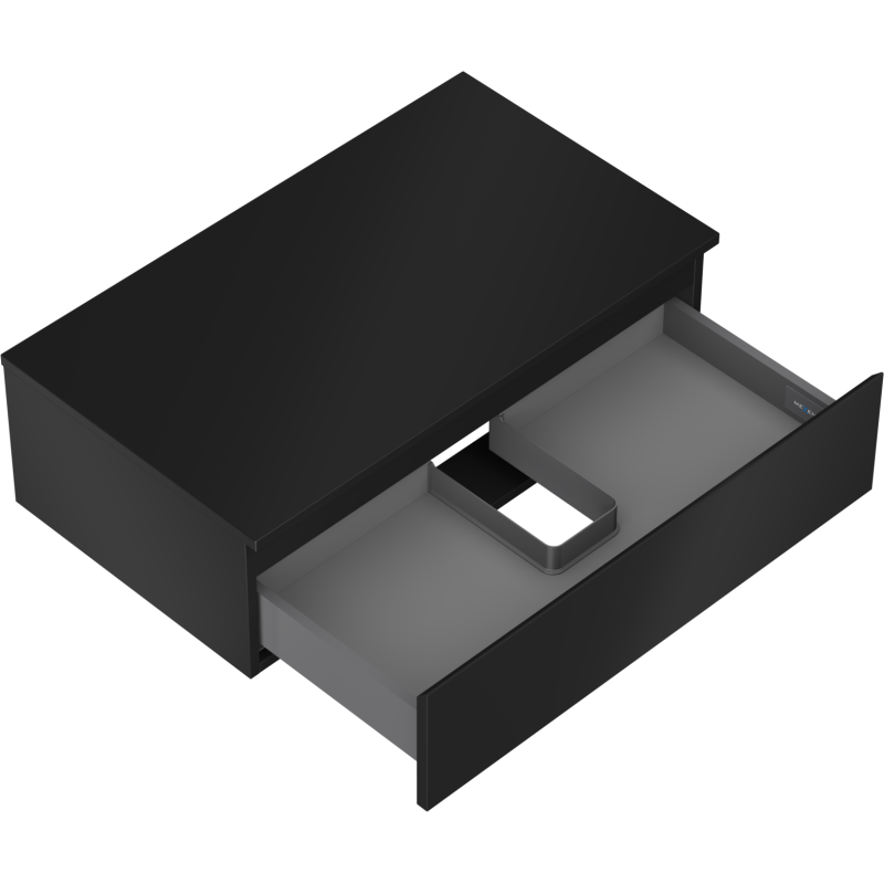 Mexen Orio meuble de salle de bain sous-lavabo 80 cm avec plateau, 1 tiroir, noir mat - 91A10-08023-1-BFC71