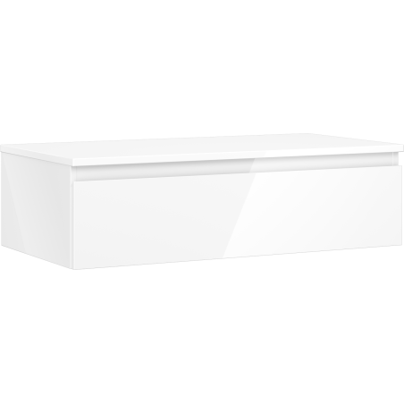 Mexen Orio meuble de salle de bain sous-lavabo 90 cm avec plateau, 1 tiroir, blanc brillant - 91A10-09023-1-BFC00