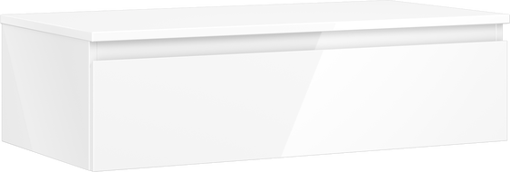 Mexen Orio meuble de salle de bain sous-lavabo 90 cm avec plateau, 1 tiroir, blanc brillant - 91A10-09023-1-BFC00