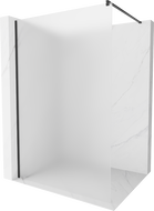 Paroi de douche Mexen Kioto Walk-in 100 x 200 cm, givrée 8 mm, noire - 800-100-101-70-30