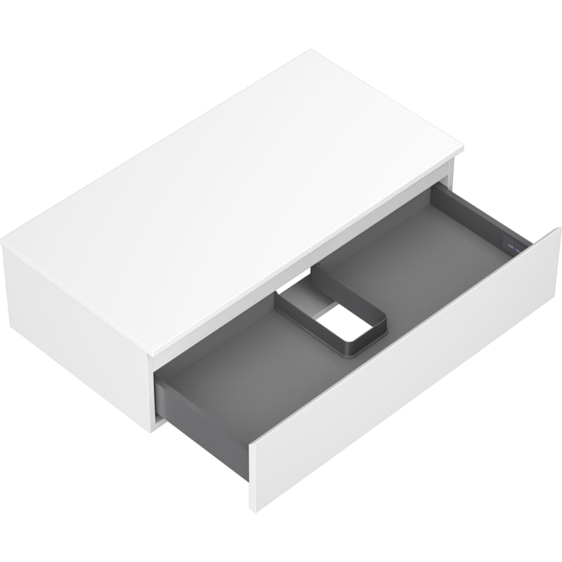 Mexen Orio meuble sous-vasque 90 cm avec plateau, 1 tiroir, blanc mat - 91A10-09023-1-BFC01