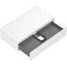 Mexen Orio meuble sous-vasque 90 cm avec plateau, 1 tiroir, blanc mat - 91A10-09023-1-BFC01
