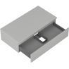 Mexen Orio meuble de salle de bain sous-lavabo 90 cm avec plateau, 1 tiroir, gris mat - 91A10-09023-1-BFC62
