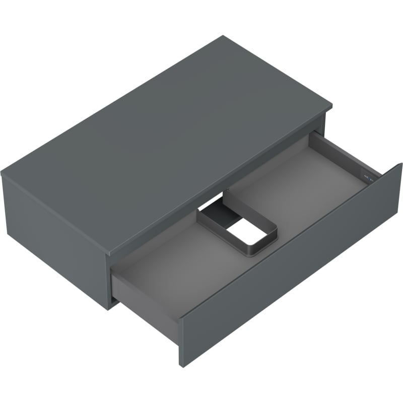 Mexen Orio meuble de salle de bains sous-vasque 90 cm avec plateau, 1 tiroir, graphite mat - 91A10-09023-1-BFC66