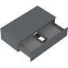 Mexen Orio meuble de salle de bains sous-vasque 90 cm avec plateau, 1 tiroir, graphite mat - 91A10-09023-1-BFC66