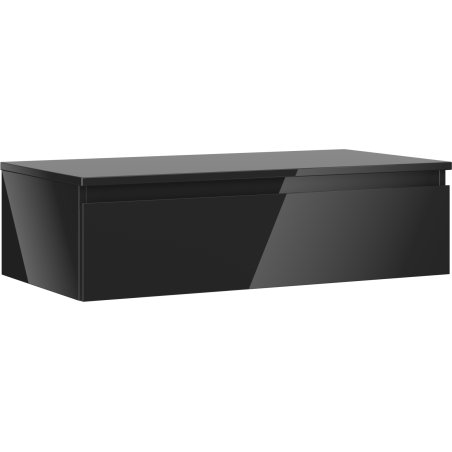 Mexen Orio armoire de salle de bain sous-lavabo 90 cm avec plateau, 1 tiroir, noir brillant - 91A10-09023-1-BFC70