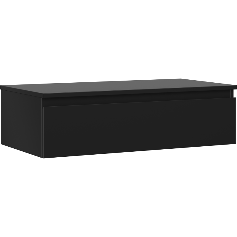 Mexen Orio meuble de salle de bains sous-vasque 90 cm avec plateau, 1 tiroir, noir mat - 91A10-09023-1-BFC71