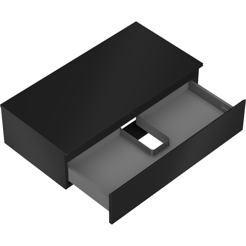 Mexen Orio meuble de salle de bain sous lavabo 90 cm avec plateau, 1 tiroir, noir mat - 91A10-09023-1-BFC71