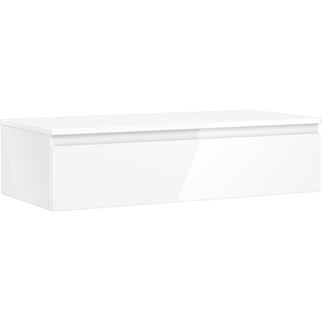 Mexen Orio meuble de salle de bain sous-lavabo 100 cm avec plateau, 1 tiroir, blanc brillant - 91A10-10023-1-BFC00