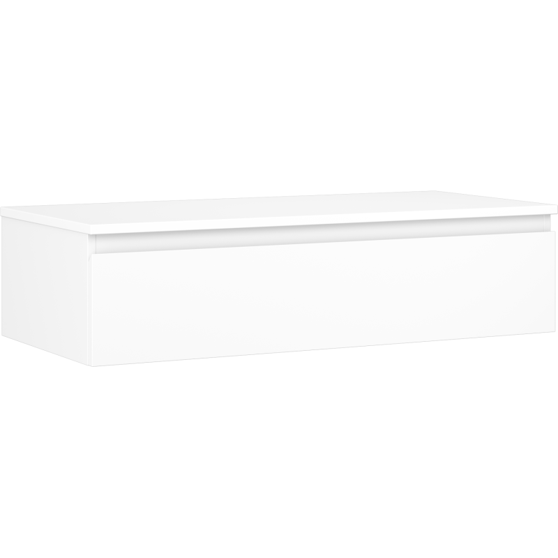 Mexen Orio meuble de salle de bain sous-lavabo 100 cm avec plateau, 1 tiroir, blanc mat - 91A10-10023-1-BFC01