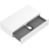 Mexen Orio meuble de salle de bain sous-lavabo 100 cm avec plateau, 1 tiroir, blanc mat - 91A10-10023-1-BFC01