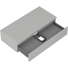 Mexen Orio armoire de salle de bain sous lavabo 100 cm avec plateau, 1 tiroir, gris mat - 91A10-10023-1-BFC62