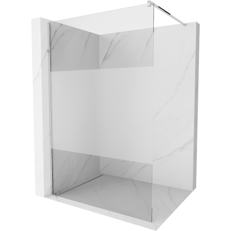 Mexen Kioto paroi de douche Walk-in 100 x 200 cm, transparent/givre 8 mm, chrome - 800-100-101-01-35