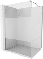 Mexen Kioto paroi de douche Walk-in 100 x 200 cm, transparent/satiné 8 mm, chrome - 800-100-101-01-35